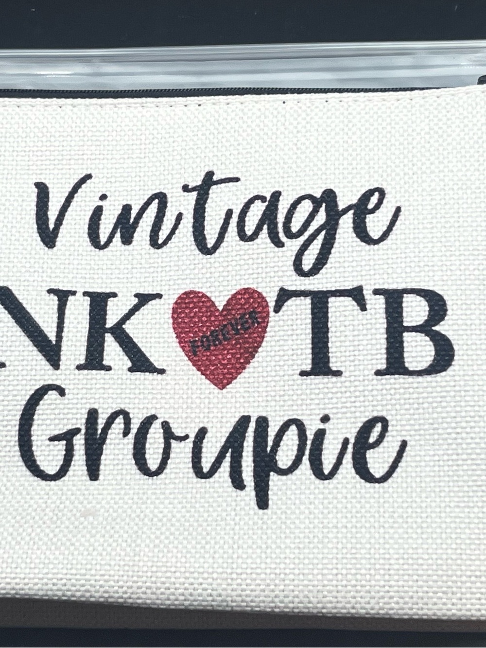 GJTIM Vintage NKOTB Groupie Makeup Bag,canvas zipper pouch New Kids on the Block